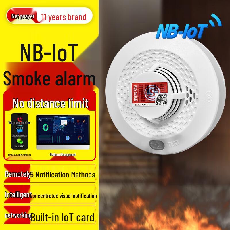 NB-IoT Wireless Smart Smoke & Fire Alarm