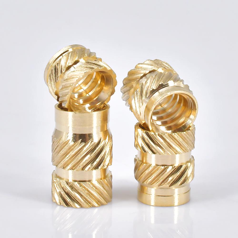 M2 M2.5 M3 M4 M5 M6 M8 Inserti Filettati in Ottone Riscaldabili Double Twilled Filettatura Zigrinata Inserti per Stampante 3D Dadi a Fusione a Caldo Punte per Saldatura