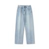 New Spring and Summer Japanese Loose Straight Light Blue Jeans for Men Versatile Jeans