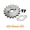 Front Engine 428# 10T 11T 12T 13T 14T 15T 16T 17T 18T 19T Teeth 20mm Chain Sprocket With Retainer Plate Locker For KAYO BSE SSR