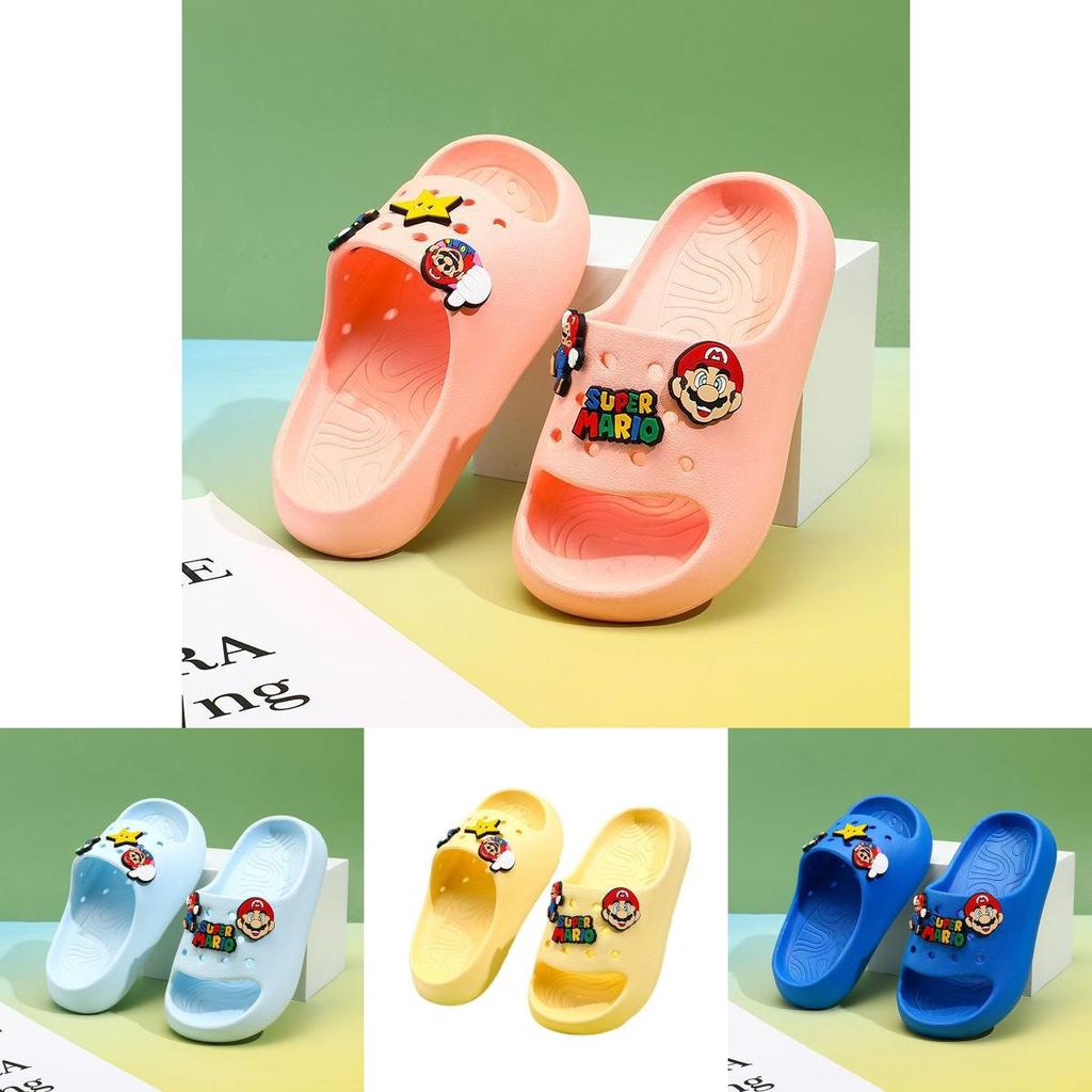 Comfortable Mario Character Eva Slippers For Kids In Soft Sole Design Available In Multiple Colors And Sizes For Boys And Girls
