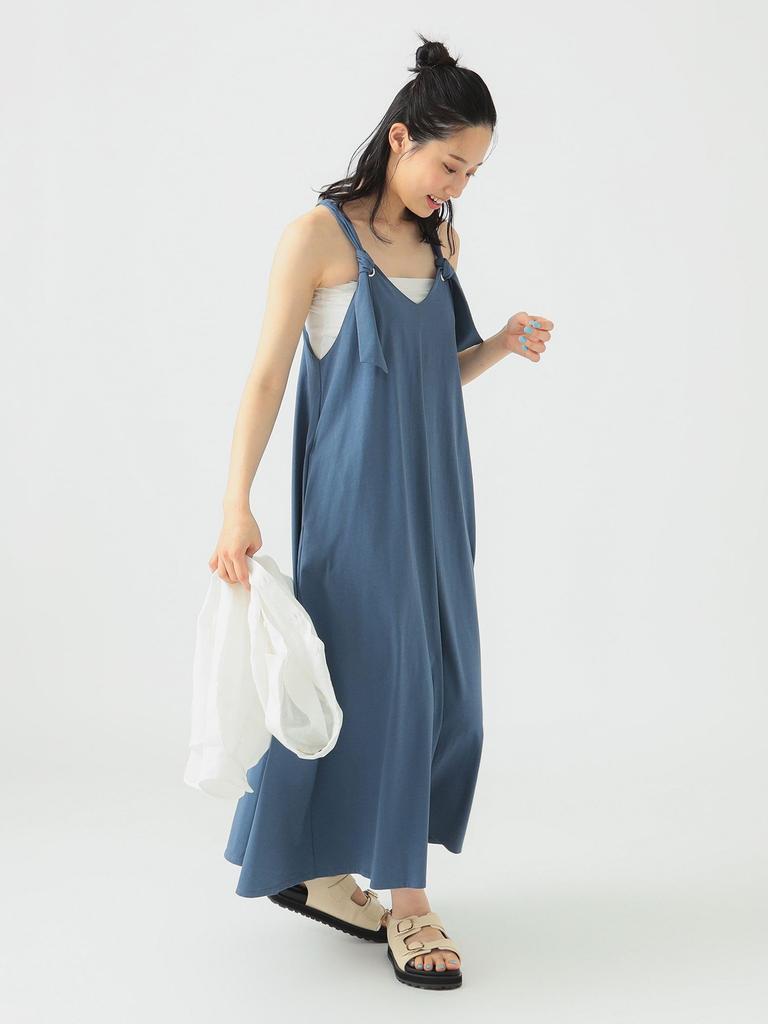 B:MING LIFE STORE by BEAMS Women's Cut Maxi Dress (Sizes S-M) Greyish Blue