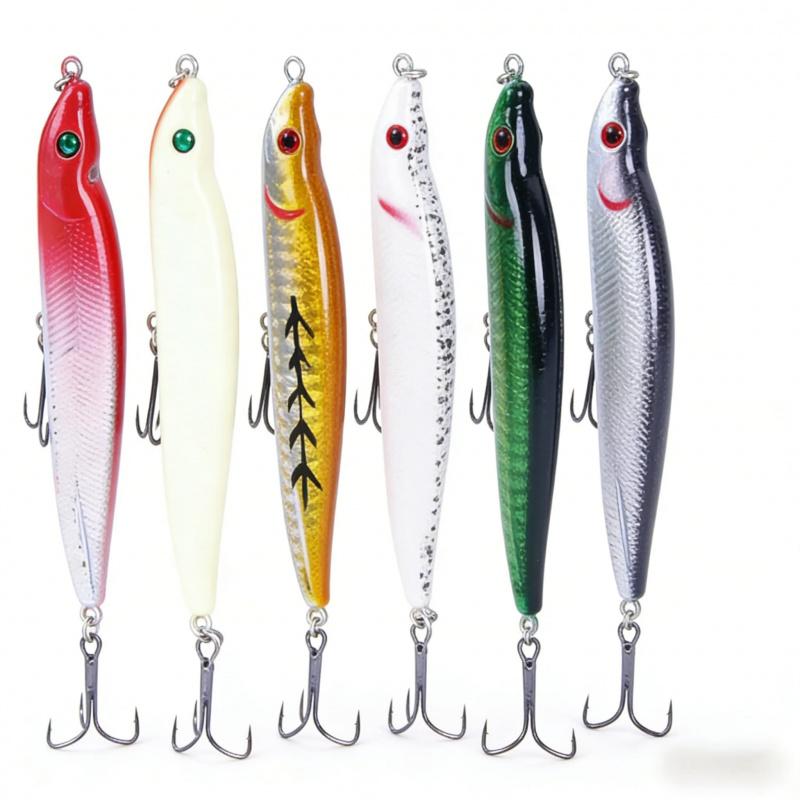 Lure Bait Sinking Pencil9.5cm16g6No. Hook Long Cast Hook for Bass Fishing, Specialized for Freshwater and Saltwater Fishing, Har