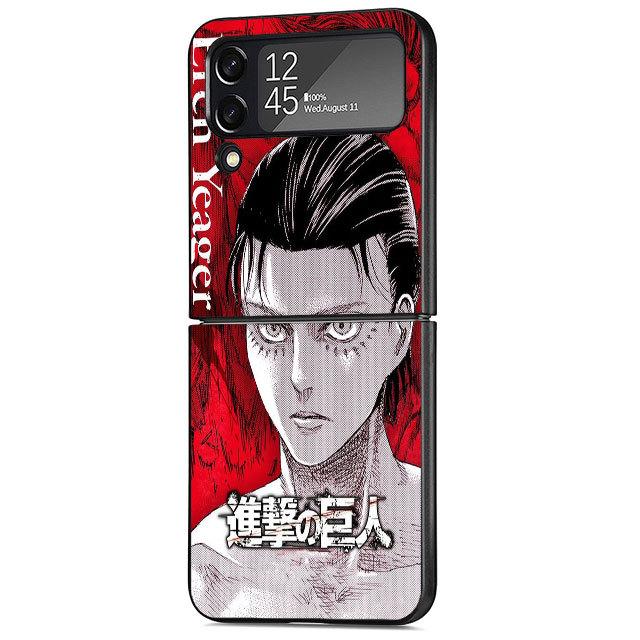 

Жесткий чехол для телефона для Samsung Galaxy Zflip3 Zflip Z Flip 4 Z Flip 3 5g Zflip Flip4 Flip3 Coque Attack On Titan Cover Samsung Z Flip 5G
