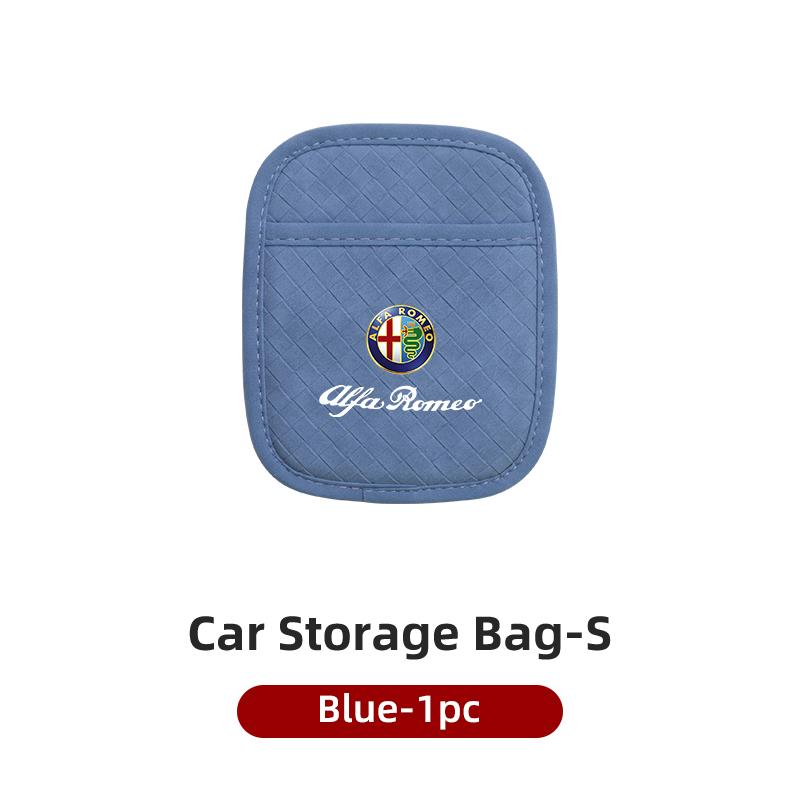 TKJLP1 Plaid Self-Adhesive Storage Hanging Bag For Alfa Romeo Giulietta 159 147 156 166 Mito Giulia GT Stelvio Tonale