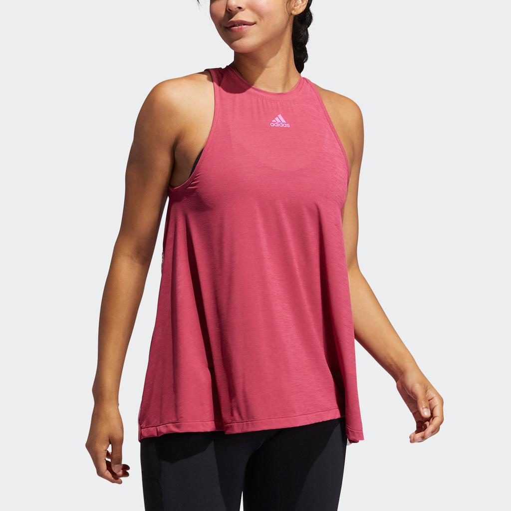 Adidas Dance Tank Loose Breathable Round Neck Sports Vest Women Tops Pink GM2767