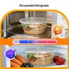 Jiwanggu 2000ml Disposable Food Containers with Clear Flat Lids (90 Sets)