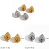 Geometric Stainless Steel Earrings For Women With Pvd Finish For Trendy Fashion