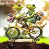Cycling Couple Frog, 2D Flat Acrylic, Decoration, Suitable for Garden, Potted Plant, Outdoors, Christmas, Halloween
