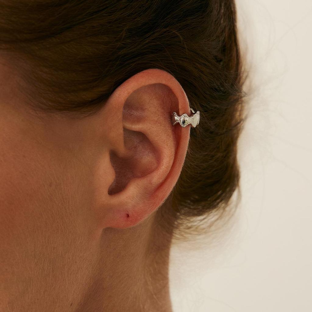 Retro Comma Teardrop Punk Dangle Ear Clip Earring - Minimalist European & American Design