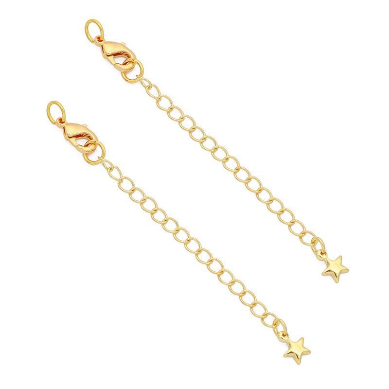 Color-Protective 14K Gold-Plated Tail Chain Extension for DIY Jewelry