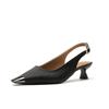 Niche design sense high heels women's metal head summer new kitten heel comfortable wear with skirt versatile sandals