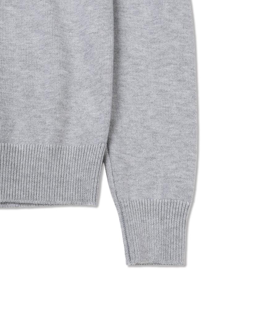Michikoleondeonkosino Basic V-Neck Wool Knit Melange Gray