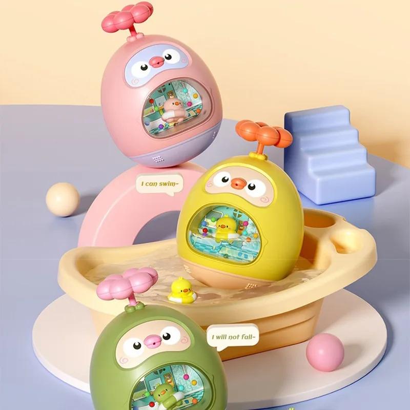 Summer Bath Toys Cartoon Cute Duck Baby Bath Toy Press Water Gun Cultivate Color Skill Shower Toys For Baby Bathing Playing