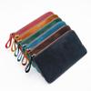 Crazy Horse Leather Zipper Pen Bag Large Capacity Multi-Function Storage Case with Removable Pencil Case