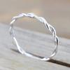 Zhenrong twisted rope ring 18k gold plated micro-paved zirconia ring