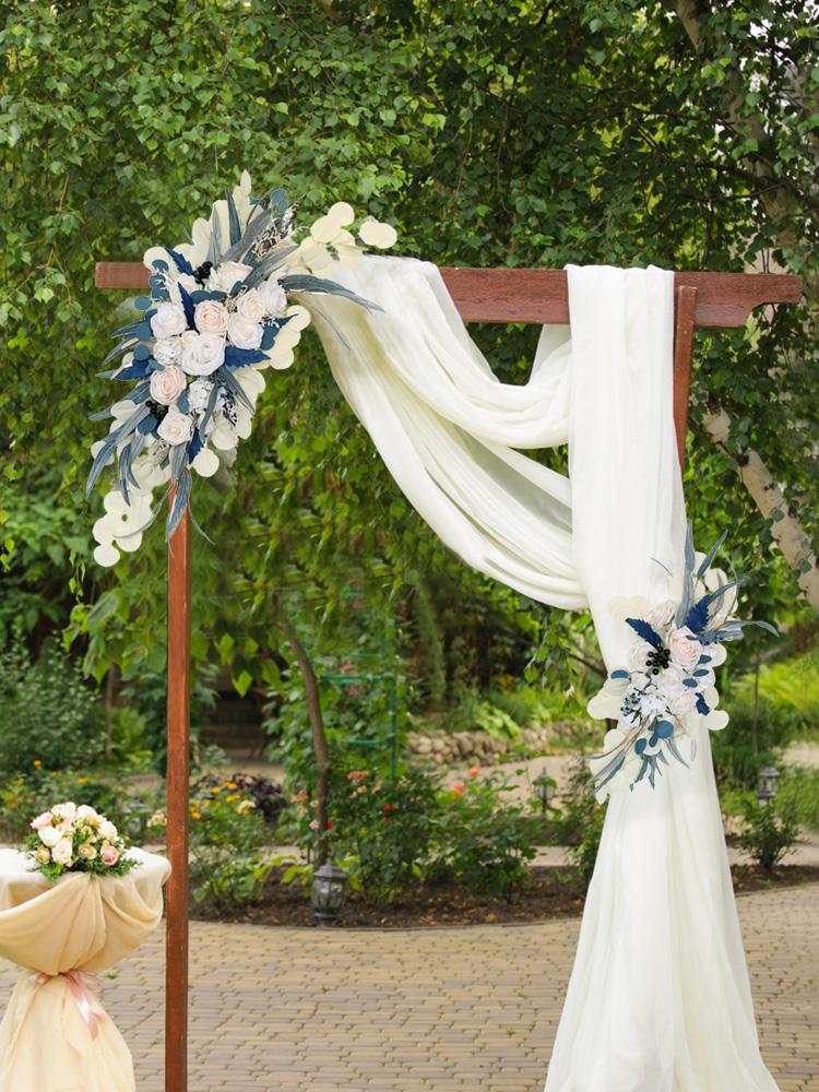 1 Pair Wedding Arch Flowers Artificial Flower Swags Outdoor Welcome Reception Decorations Props S L