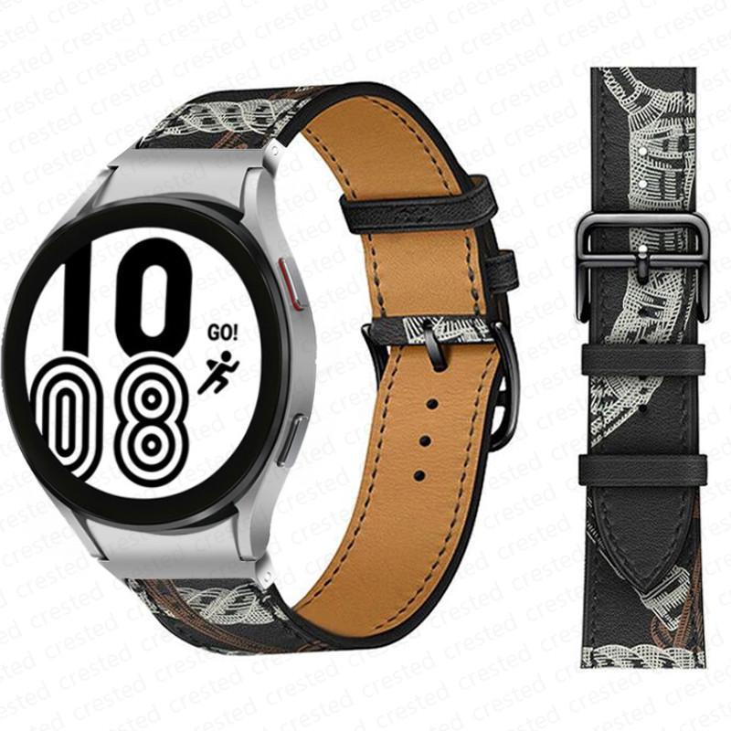 20mm Armband für Samsung Galaxy Watch 6 4 classic/5 Pro 44mm 40mm 47mm 43mm 45 Ohne Lücken Lederarmband Correa Galaxy Watch 6 Armband