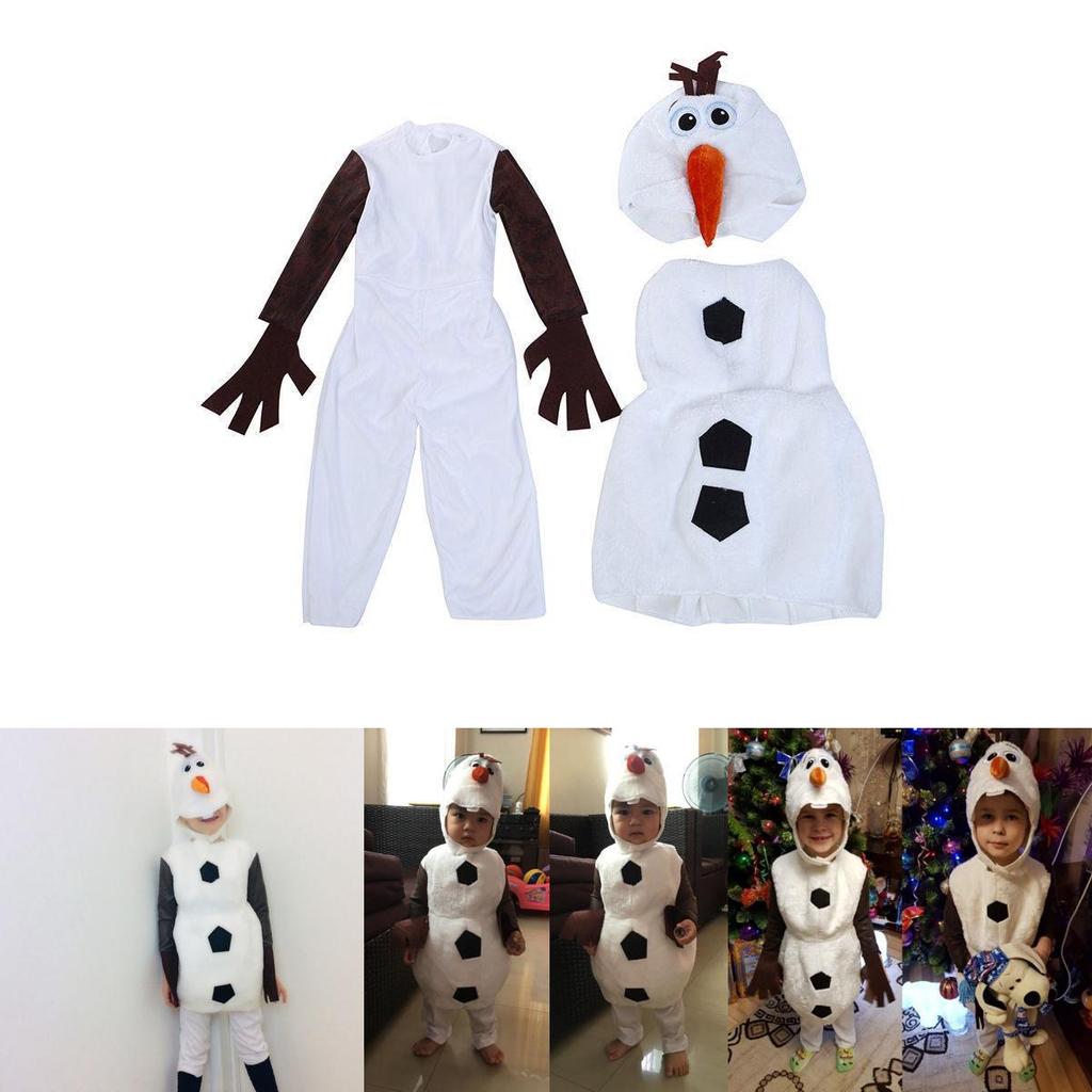 Bezauberndes Frozen Schneemann Olaf Cosplay Kostüm für Kinder Halloween Verkleidung