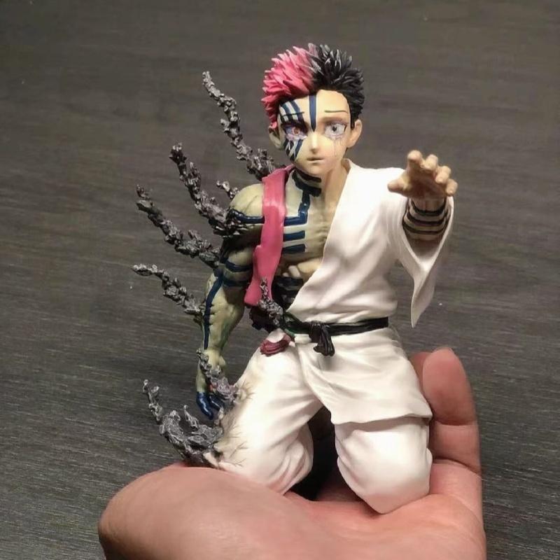 In Stock 13cm Demon Slayer Akaza Hakuji Anime Figure Model Doll Action Figurine Pvc Decoration Peripheral Desktop Ornament Toy