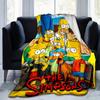 Die Simpsons Cartoon Decke, Kurzer Plüsch Niedliche Warme Decke, Wohnzimmer Heimdekoration Sofa Vier Jahreszeiten Reisen