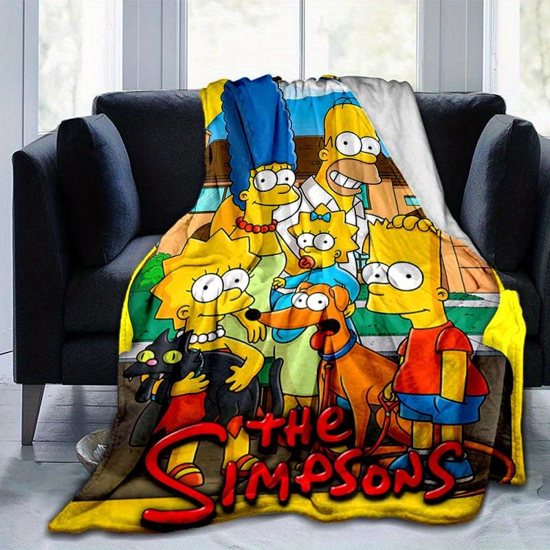 Die Simpsons Cartoon Decke, Kurzer Plüsch Niedliche Warme Decke, Wohnzimmer Heimdekoration Sofa Vier Jahreszeiten Reisen