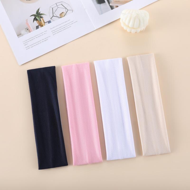 7cm Wide Headband for Women & Men, Solid Color Sports Sweatband