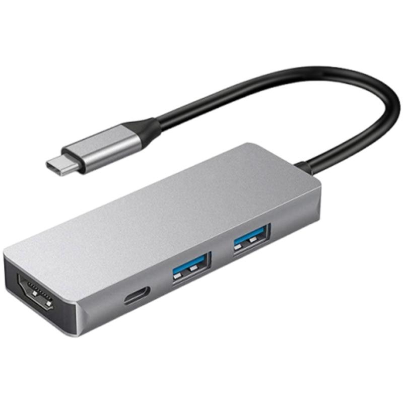 

4 in 1 USB C Docking Station Type C to HDTV 4K Splitter Type C USB3.0 Power Delivery Data Port for Mobile Phone 1