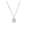 S925 Sterling Silver Square Cubic Zirconia Necklace: Korean Style, Light Luxury, Versatile Women's Fashion
