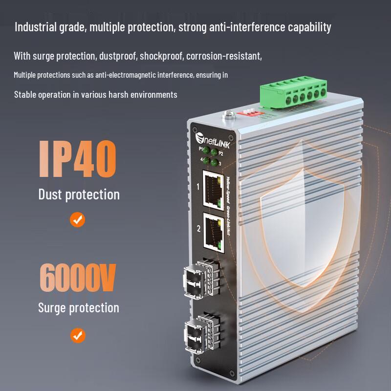 netLINK HTB-6000 Gigabit Industrial DIN-Rail Ethernet Switch