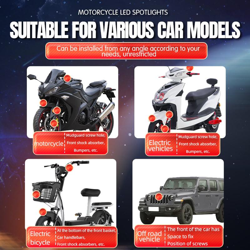 Motocykly LED reflektor Pomocný projektorový objektiv Přední světlomet Mlhová světla pro ATV SUV Offroad Traktor Truck 4x4 Universal