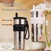 Car-mounted Insulated Titanium Water & Coffee Cup - Large Capacity, Floral Design