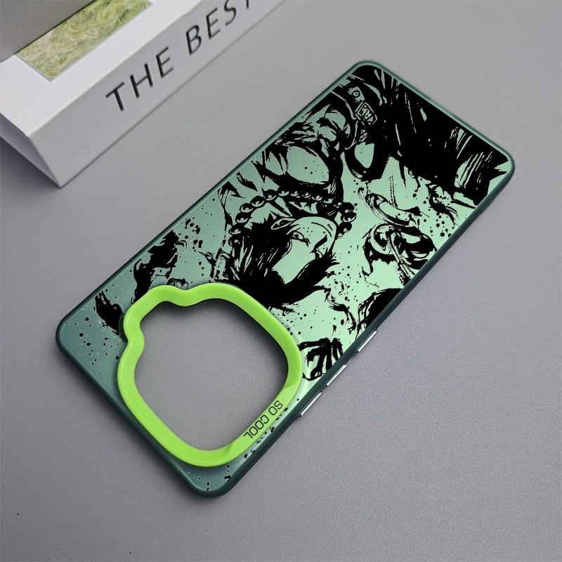 Modetrend Anime One Piece Tuschemalerei Zoro ACE Bunt Mattiert Laser Vollabdeckung PC Stoßfeste Handyhülle für IQOO Z9 Turbo Z9X