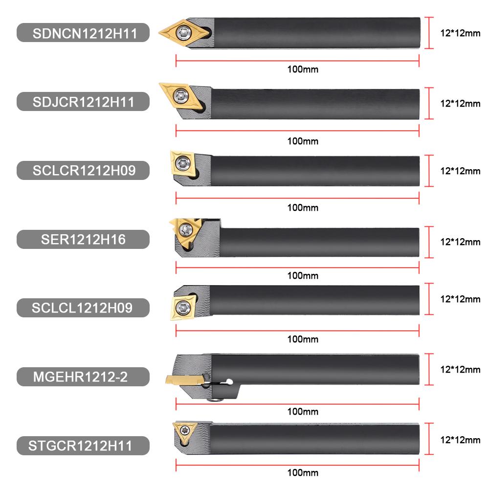 21PCS Multifunctional Solid Carbide Inserts Holder Boring Bar With Wrenches For Lathe Turning Tools