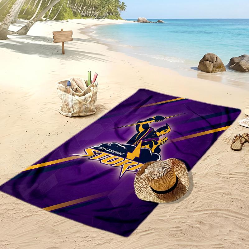Melbourne Storm Print Beach Towel Soft Portable Quick?dry Towel For Pool Summer Vacation Outdoor Sport