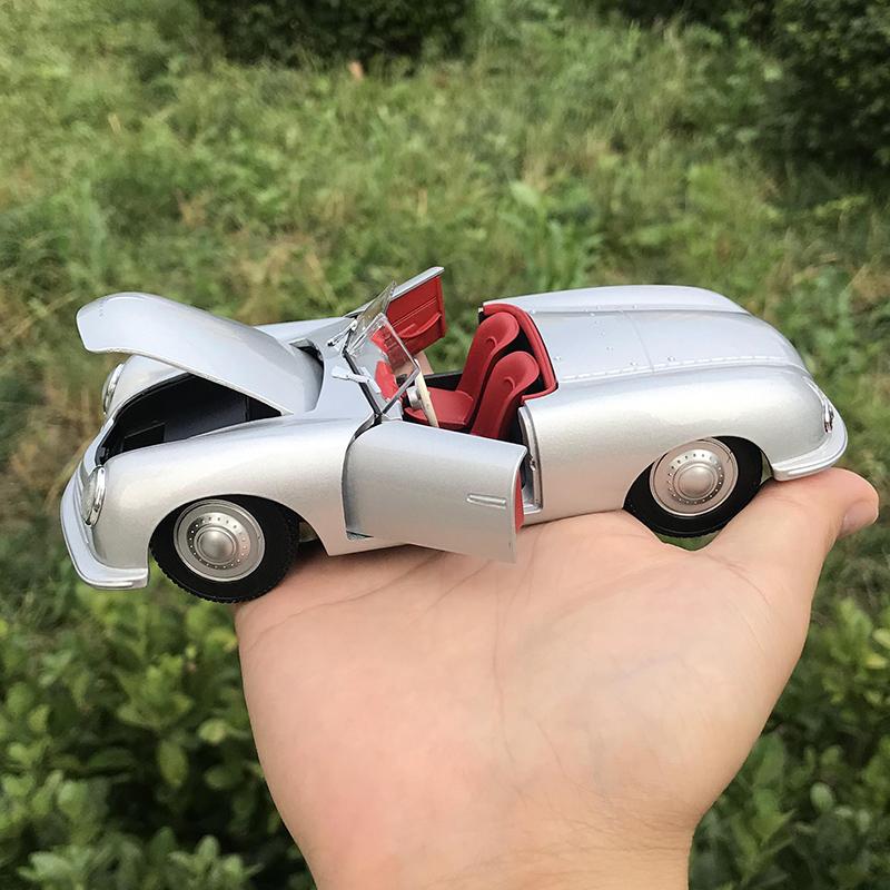 AABKO1 WELLY 1:24 Porsche 356 No.1 Roadster Alloy Car Diecasts & Toy Vehicles Car Model Miniature Scale Model Car Toy For Children
