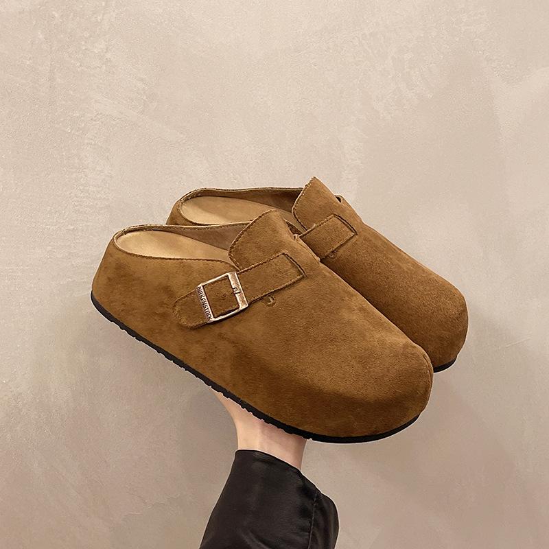 

Супермягкая овчина, внутренняя высота, увеличение, сумка Boken, головные полушлепанцы, женская верхняя одежда, 2025 осень, новые ленивые туфли-мюли на платформе 40