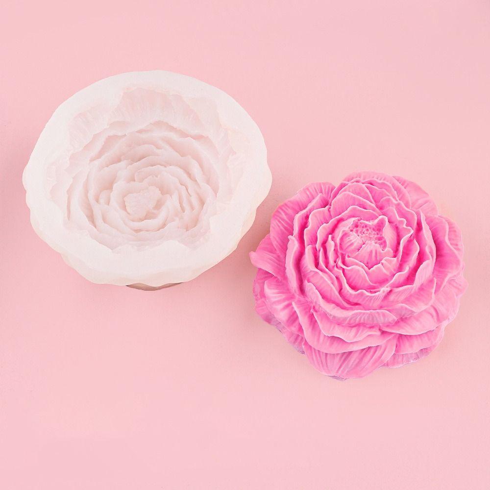 1 Stück Neue DIY Pfingstrose Silikonform Schokolade Kuchen Eis Backwerkzeug Blume Seifenform 3D Harzform Heimdeko
