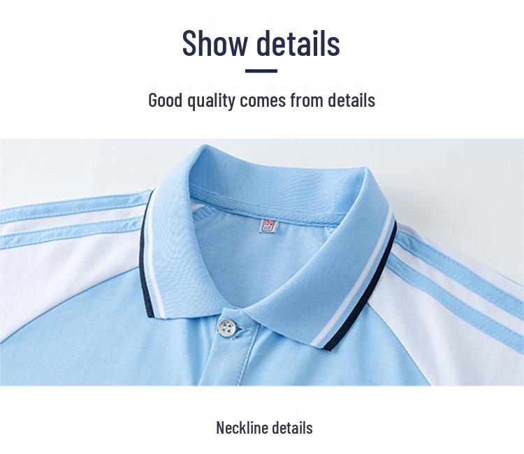 Light Blue Short-Sleeve School Uniform Set for Middle/Junior/High School Students