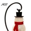 Unique Holiday Gift for Kids Christmas Snowman Lantern, 3D Printed Tabletop Lamp, LED Decorative Figurine with Stand Bedside Nightstand Lamp