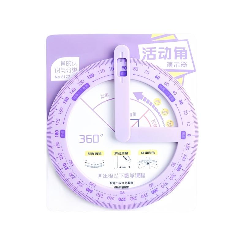 Adjustable Angle Measuring Tool Plastic Texture Suitable for Precise Math Drawing Classroom Safe Educational Supply