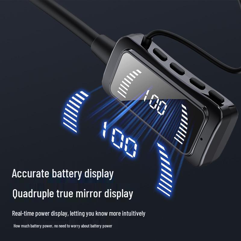 New Wireless Hanging Neck Earphones with Digital Display, Long Battery Life, and Sports Design for K Song