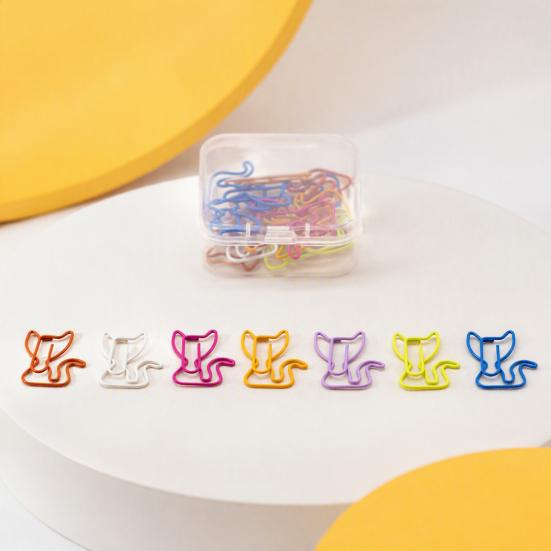 Cute Book Markers for Readers 20PCS Shaped Paper Clips, Bone/Duck/Dog/Cat Shape, Decorative Funny Bookmarks Students Metal Fasteners Office And School