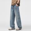 New Scimitar Pants Men's Jeans Loose Wide Legs Ruffian Handsome American Casual Light Color Retro Blue Spring and Autumn Trendy