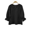 ZANZEA Women Casual V-Neck Solid Color Loose Long Sleeve Blouse