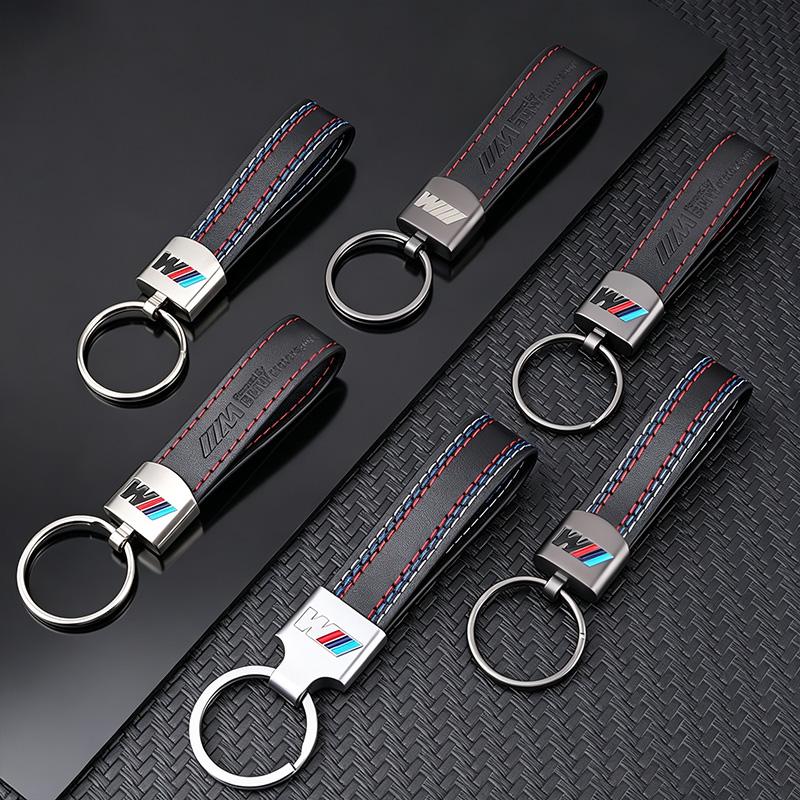 1pc Leather BMW Logo Metal Car Keychain Keyrings Key Holders For BMW M Performance E36 E60 E90 X2 X1 X3 X5 E46 E39 E70 M3 M5 M6 vdkz90