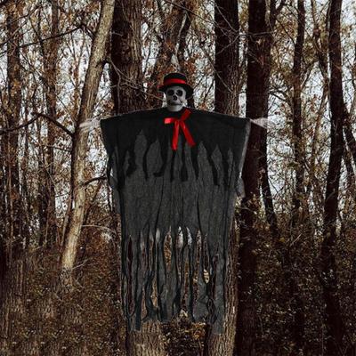 Hanging Skeleton Halloween Decoration Horror Scary Prop Creepy Ornament Skull for Cemetery Yard