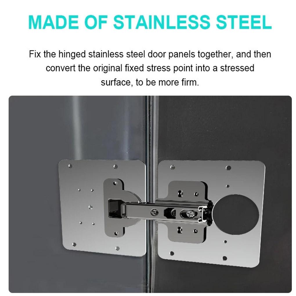 Hinge Repair Set Stainless Door Hinge Plate Screws Kit