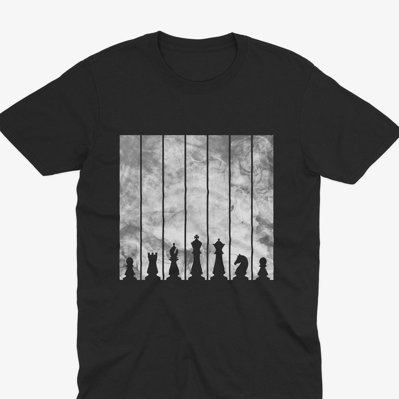 Smoky Chess Piece Silhouette Graphic Tee for Chess Enthusiasts T-Shirt, Cool Chess T-Shirt, Chess Gift, Chess Merch, Gift For Chess Player XL