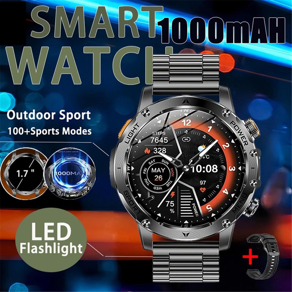 2026 Outdoor New 1000mAh Battery T-Rex 3 Military Grade Smart Watch Men IP69K Waterproof GPS HD Bluetooth Call 100 Sports Watch
